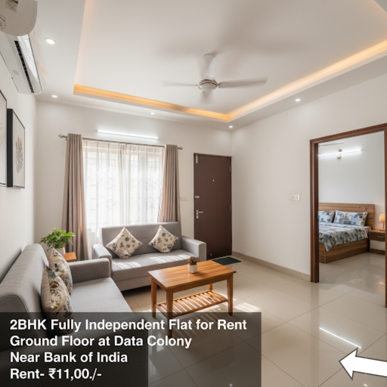 2BHK Fully Independent Flat for Rent in Data Colony Near Bank of India – Affordable Living at Just ₹11,000
